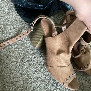 Open toe booties